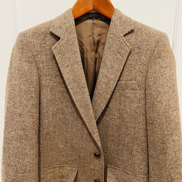 VTG Men’s Imperial By Haggar Wool Tweed Herringbone Blazer Jacket 38 R USA - Picture 12 of 16